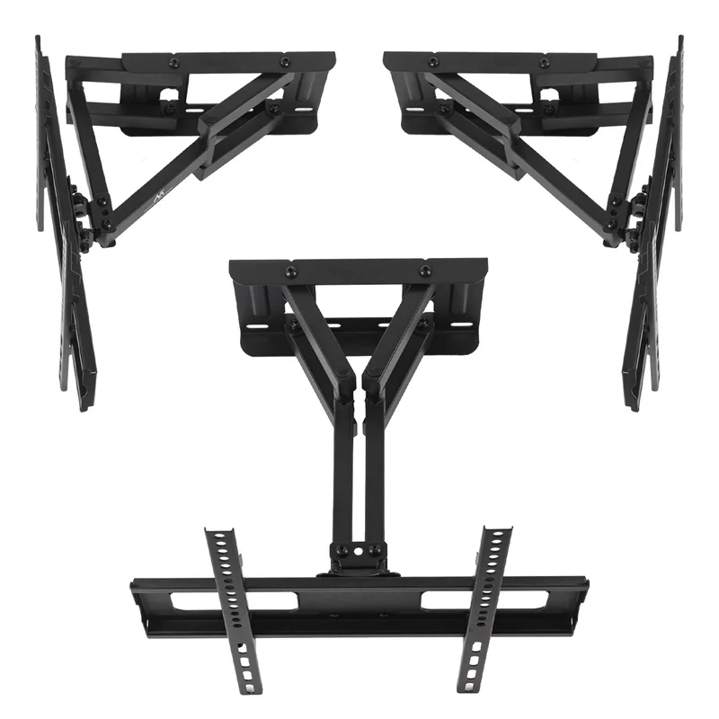 Maclean TV-fäste, max VESA 400x400, 32-75", 50kg, horisontell och vertikal vinkeljustering, profil 80-380mm, svart, MC-788