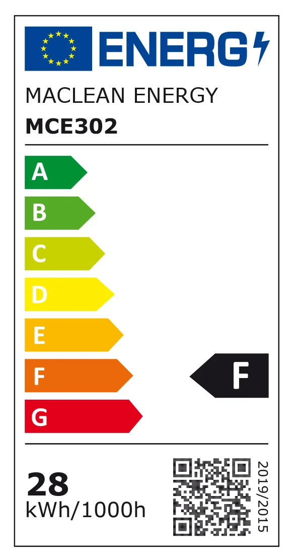 4x Maclean LED-lampa, E27, 28W, 220-240V AC, neutral vit, 4000K, 2940lm, MCE302 NW