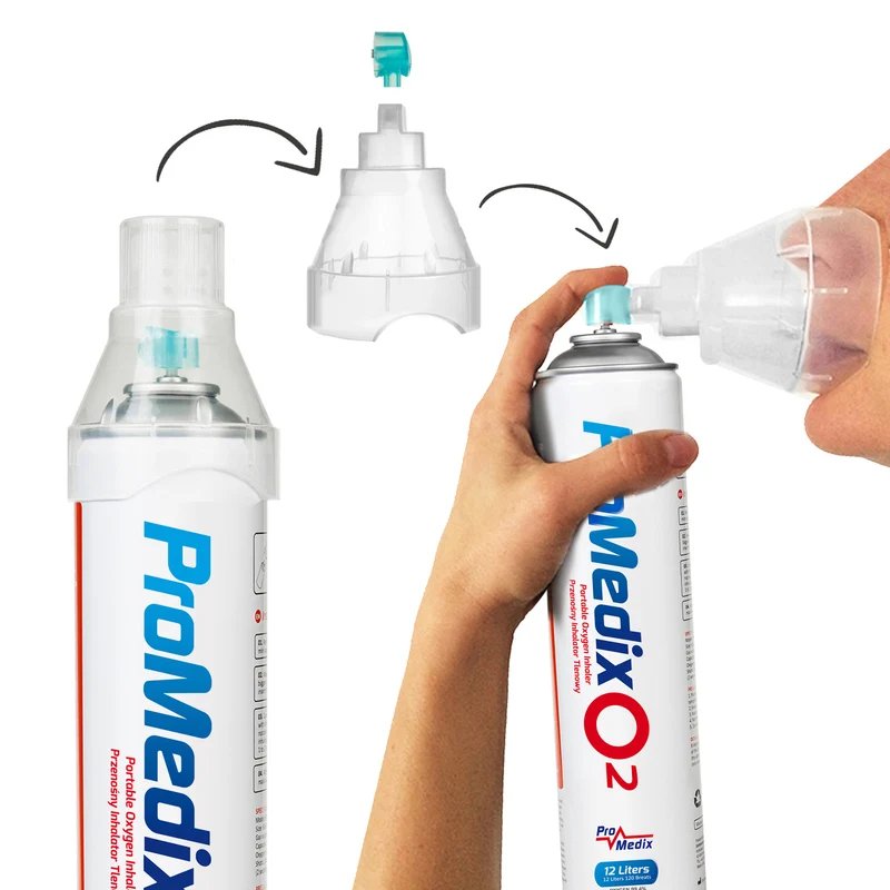 Bärbar 99,4% syrgasinhalator Promedix 12L, PR-994, 6 enheter