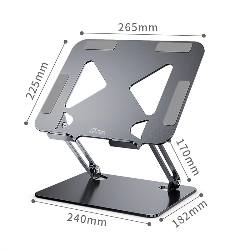 Justerbart, ergonomiskt laptop-stativ 10-17 tum LAPTOP-STÅND Media-Tech MT2661