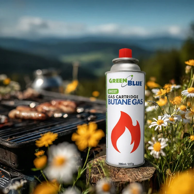 14 gaspatroner à 227 g GreenBlue. Certifikat: Pi 0875, uppfyller standarden EN417, butan, användningstemperatur -10 °C till +40 °C, GB227