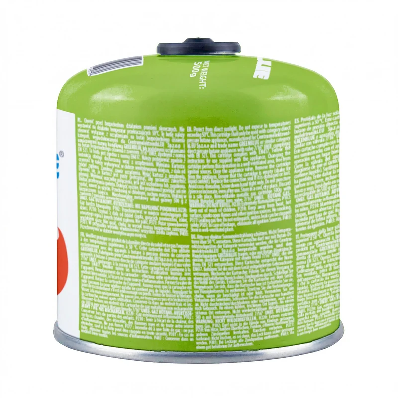 10 st. GreenBlue-gaspatroner à 500 g. Certifikat: Pi 0437, uppfyller EN417, butan-propan, användningstemperatur -10 °C till +40 °C, gängad ventil 7/16'' GB499