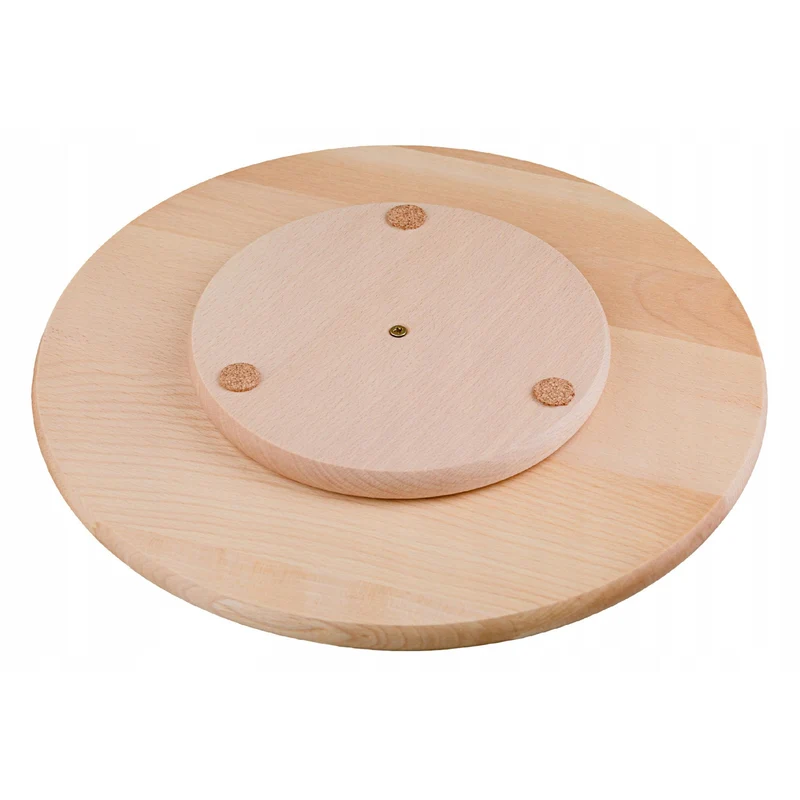 Practic-vridbricka för servering av snacks och pizza, bokträ, diameter 40 cm, 20090700