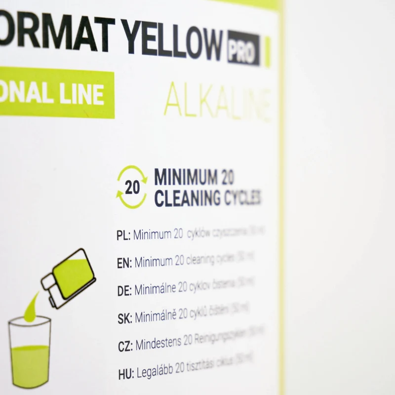 Rengöringsmedel för mjölksystemet 1 l, Coffee Format MILK FORMAT YELLOW PRO