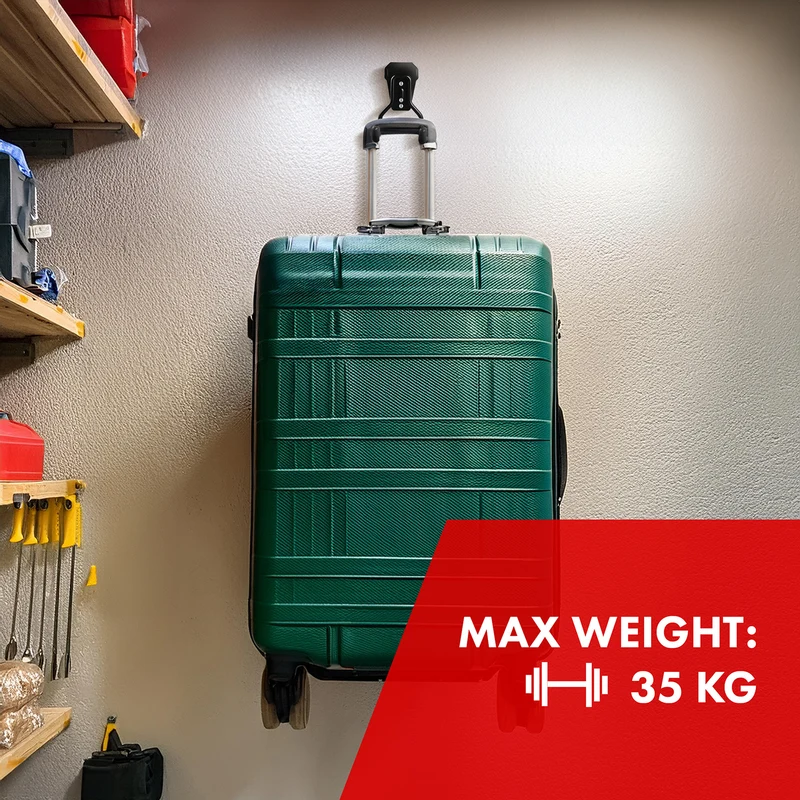 Maclean väggfäste/hängare för däck, trädgårdsredskap, stege, slangar, cyklar, stål, max. belastning 35 kg, MC-440, 4 stycken