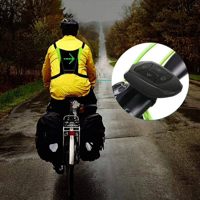 Ryggsäck med LED-signal, med fjärrkontroll, vattentålighet: fjärrkontroll IPx5, ryggsäck IPX2 + sportremmar för Maclean-telefon