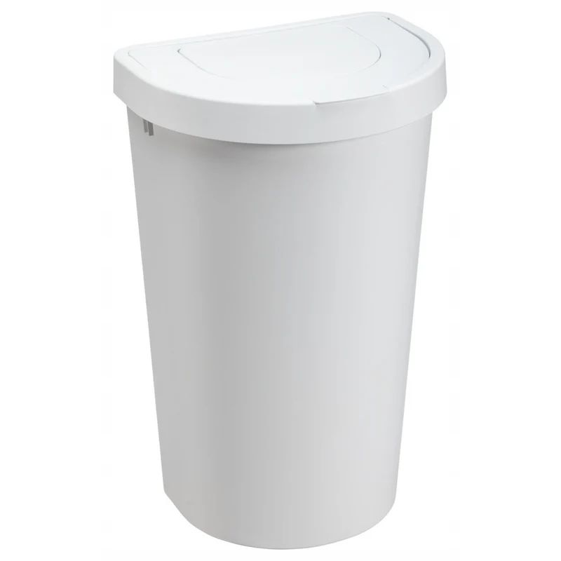 Plast Team papperskorg, gångjärnslock, vit, 45 l, Seattle Swing