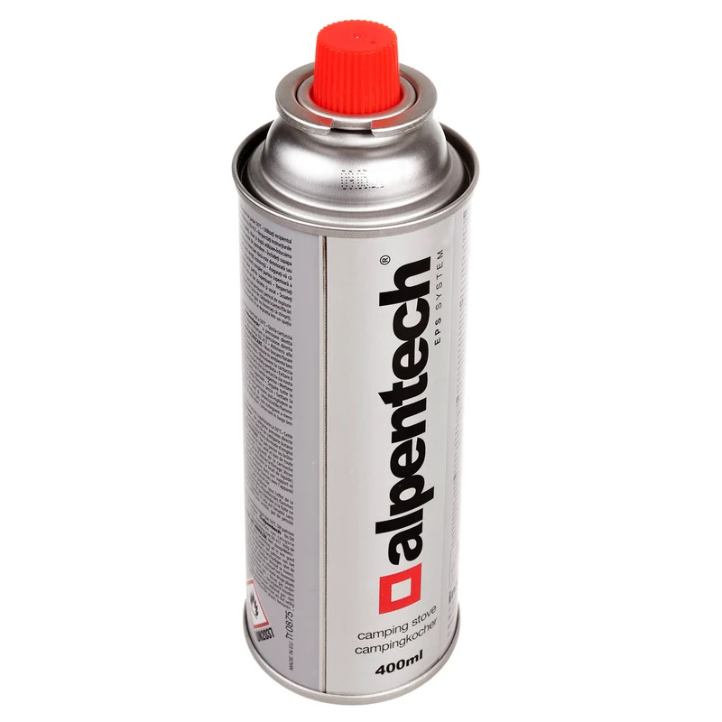 14x 380 ml Alpentech gaspatron, certifiering: Pi 0875, överensstämmer med EN521, butan, driftområde -10°C till + 40°C, IK300