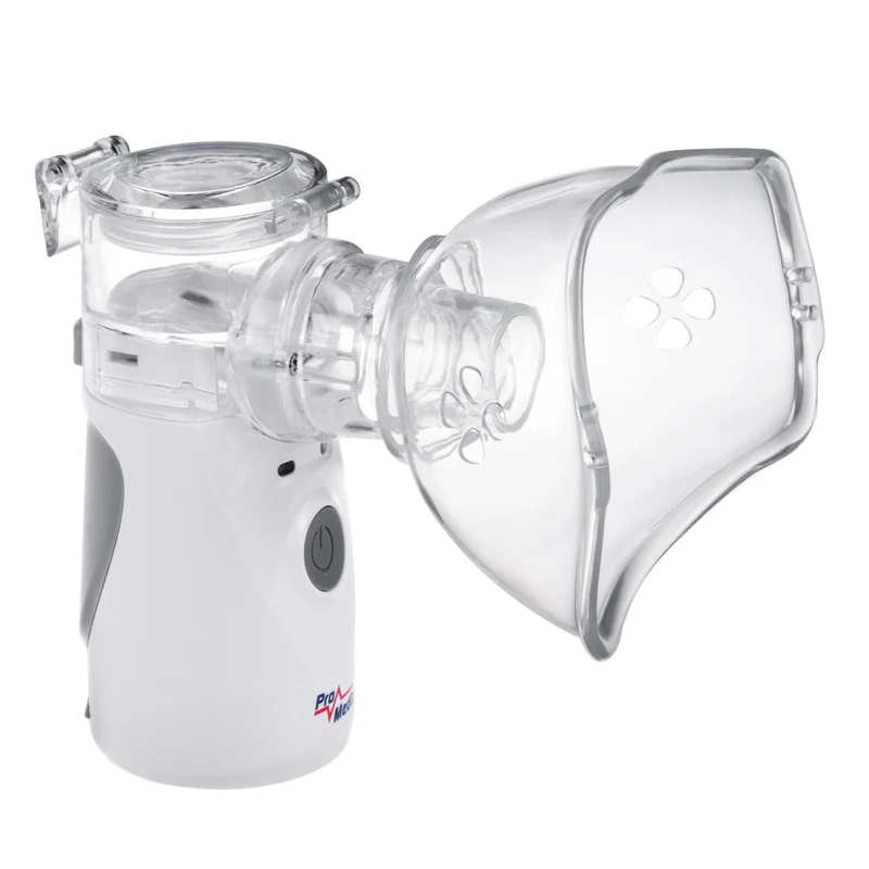 Promedix bärbar / handhållen sladdlös nebulisator inhalator, kit, masker, PR-835 + 2x Medicinska masker CE EN 14683:2019 - kit - blå färg 10 delar Promedix PR-280 BFE>98%.
