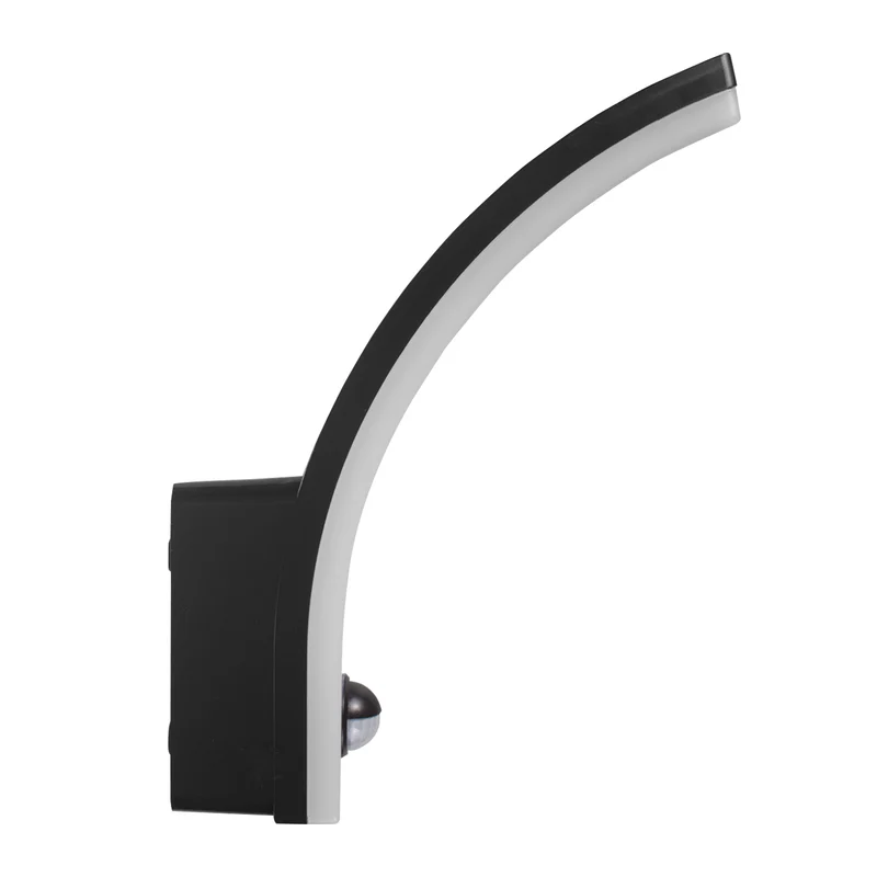 Maclean rörelsesensor LED-lampa, PIR rörelsesensor, svart, 20W, IP65, 2000lm, neutralvit (4000K) MCE512 B, 2 st