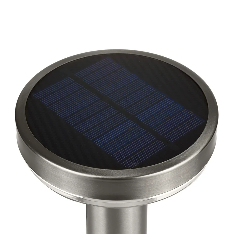 Maclean Solar LED-lampa, med sensor, 3 lägen, plug-in, Li-ion 18650, IP44, 3,7V, 1200 mAh, matt krom, MCE465 C/M, 6 st