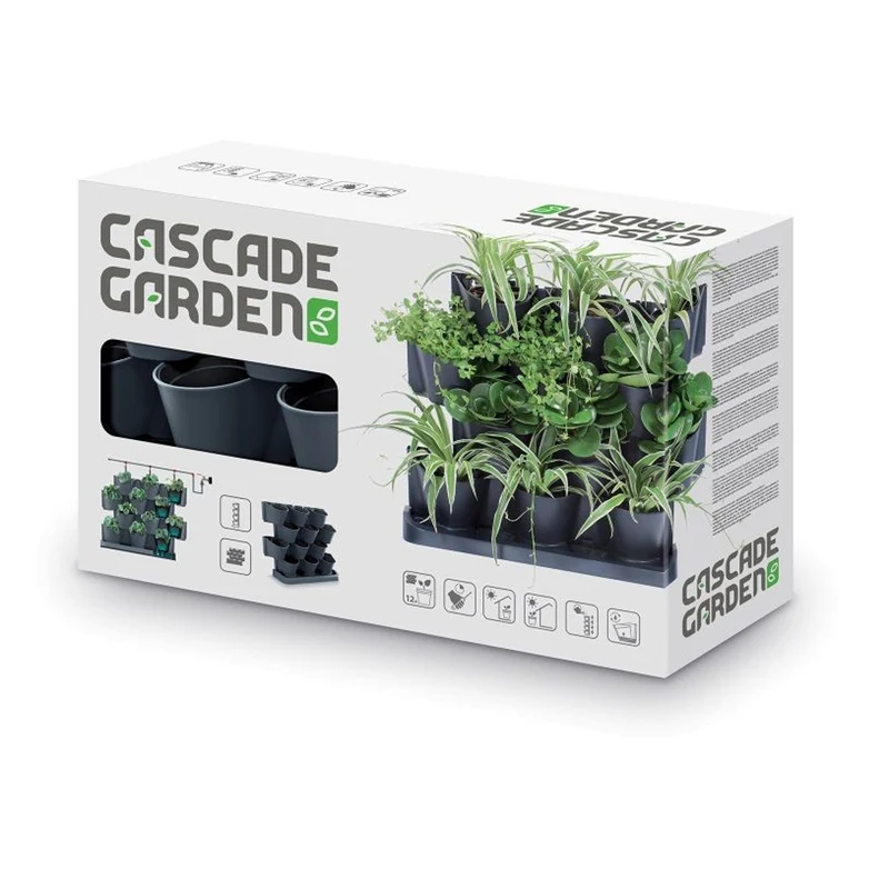 Vertikal stående trädgård Prosperplast Cascade Garden antracit