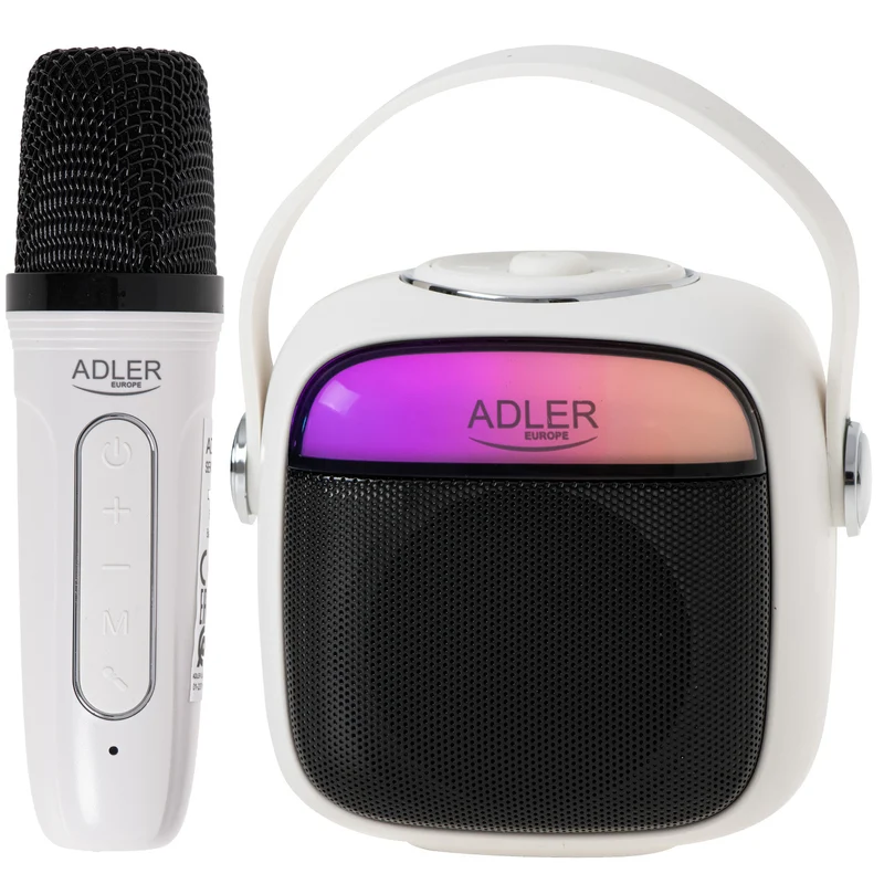 Trådlös högtalare Adler, med mikrofon, för karaoke, Bluetooth, AD 1199 W