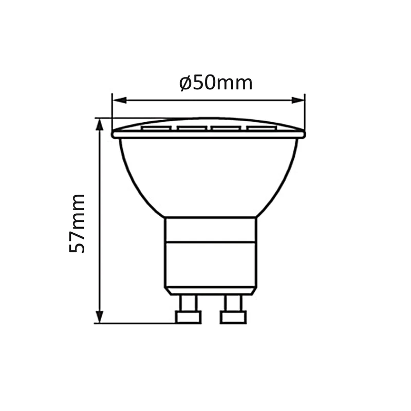 Maclean Round Plafond Black MCE422 B + LED-lampa GU10 5W 4000K