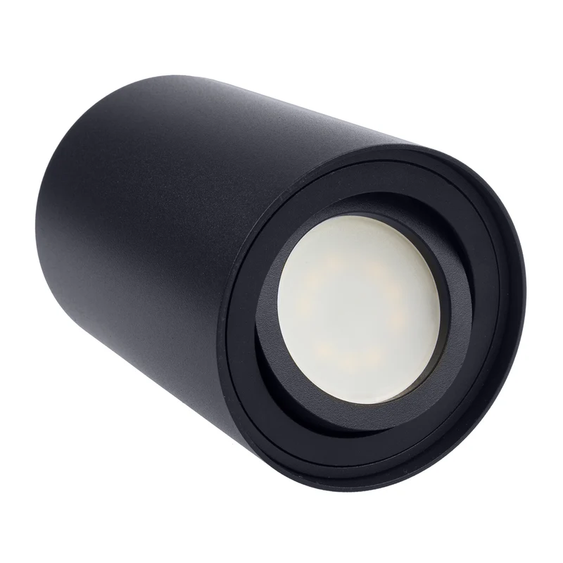 Maclean Round Plafond Black MCE422 B + LED-lampa GU10 5W 4000K