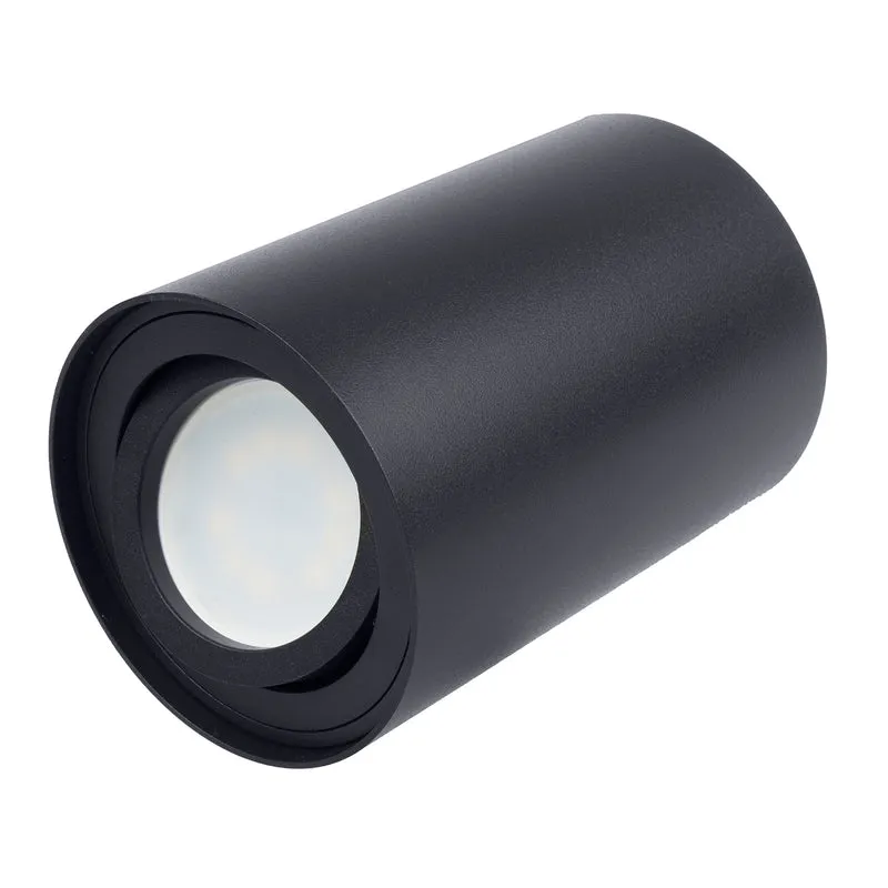 Maclean Round Plafond Black MCE422 B + LED-lampa GU10 5W 4000K