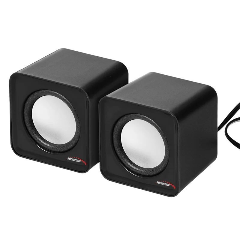 6W USB Silver&Svart Audiocore AC870 B datorhögtalare