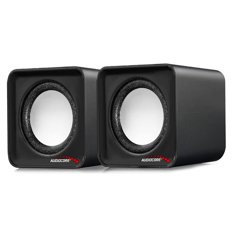 6W USB Silver&Svart Audiocore AC870 B datorhögtalare