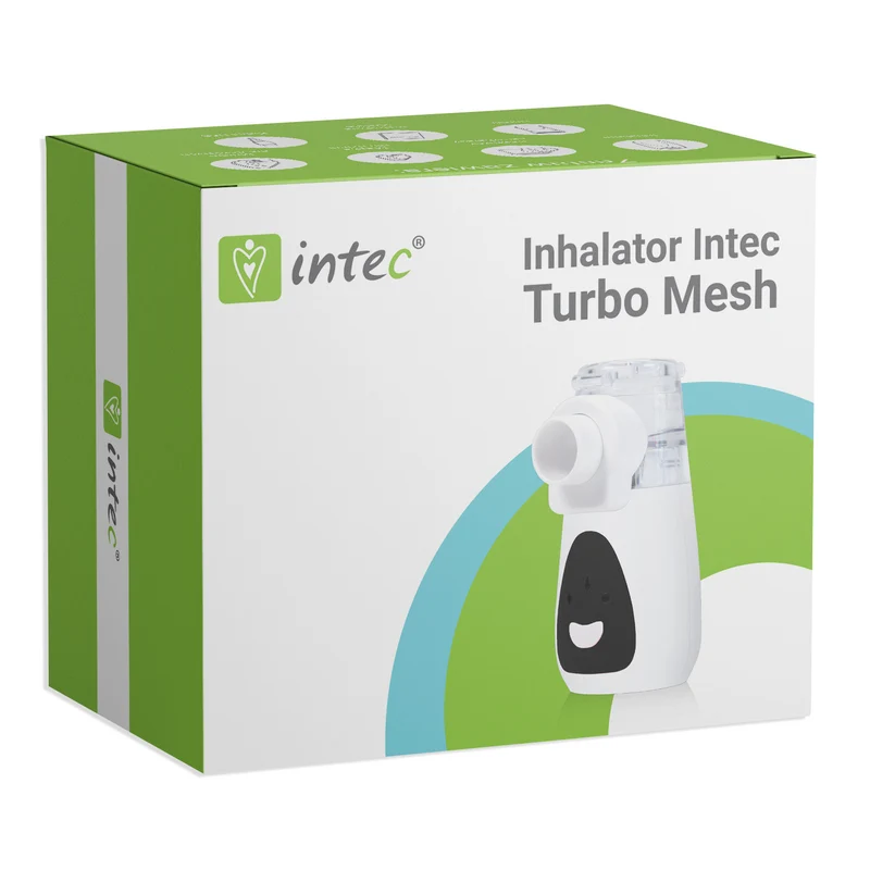 Intec Turbo Mesh Inhalator Bärbar Nebulisator För Barn Och Vuxna Batteridriven Kompakt