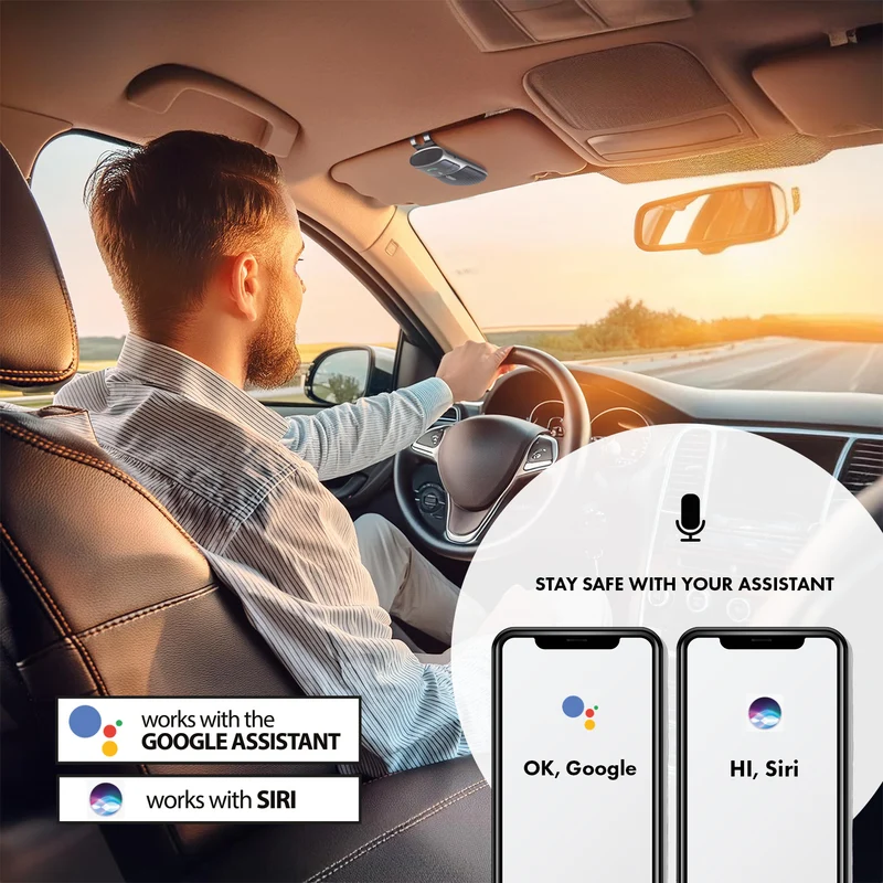 Bluetooth 5.0-handsfree-set Audiocore AC480 A2DP, 2 W-högtalare, Google och Siri