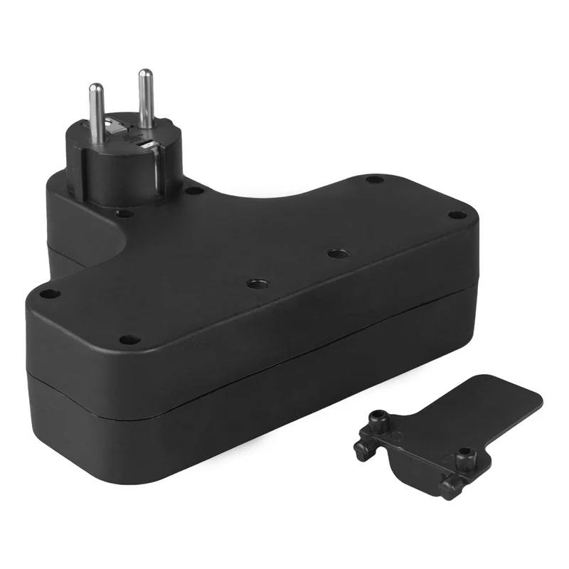 Maclean eluttag, fyrdubbelt med på/av-brytare, stabiliseringsfot, schuko-typ, 2x2,5A, 2x16A, MCE224 G/B