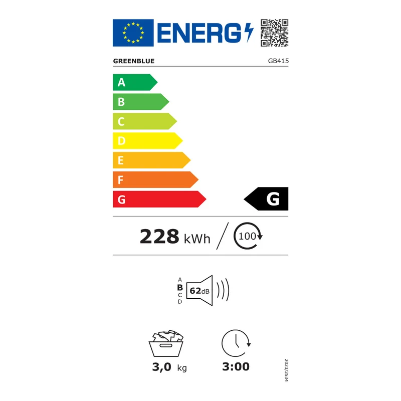 GreenBlue elektrisk trumtork för kläder, 3 kg kapacitet