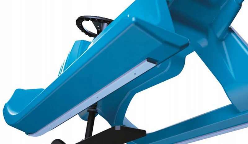 Prosperplast Bullet Control plastsläde med ratt, mörkblå