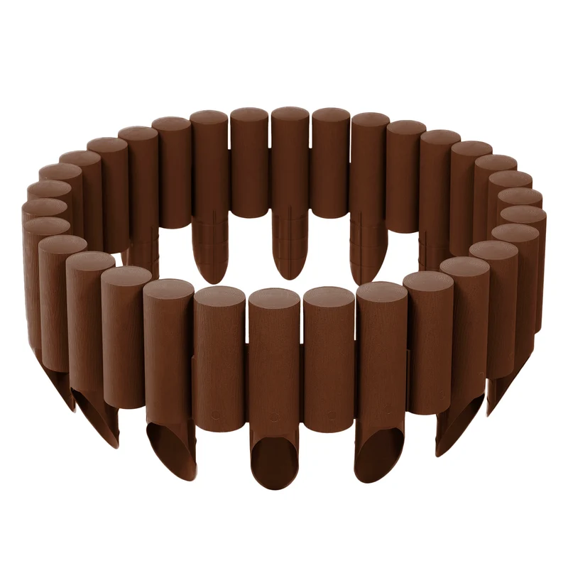 Cellfast trädgårdsstaket, träimitation, frostbeständigt, längd 2,3 m, färg brun, 34-041