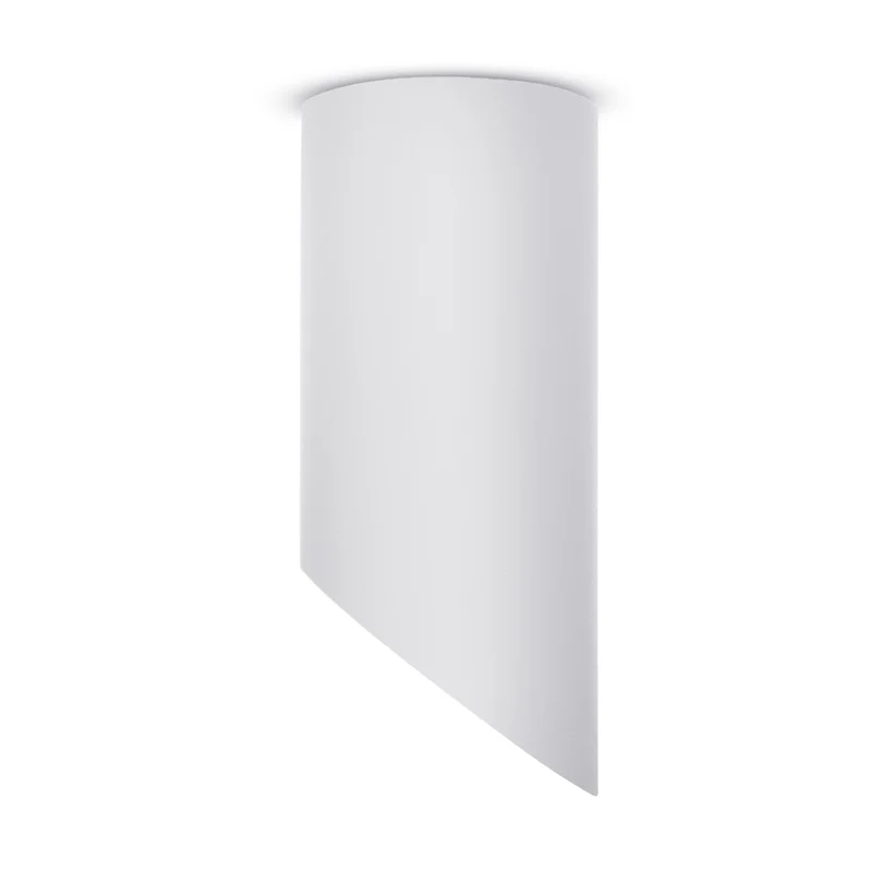GU10 55x130mm Spotlight in Aluminum, Surface-Mounted, White