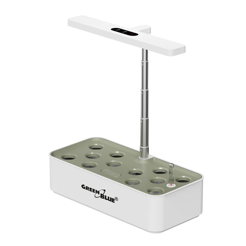 GreenBlue Intelligent odlingssystem för inomhusväxter, SMART kruka, 4L kapacitet, för 12 växter, fullspektrum LED, GB133