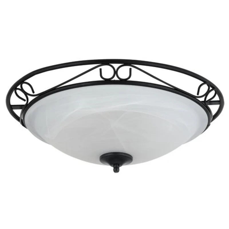 Rabalux Athens Ceiling Lamp, Modern Black Metal Design with 3xE27 Bulbs – Stylish and Elegant Lighting Fixture