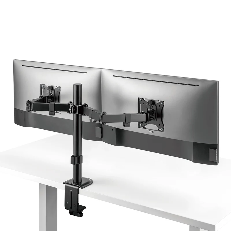 Maclean bordsfäste för 2 bildskärmar, VESA 75x75 och 100x100, 17-32", 2x 9kg, MC-754N