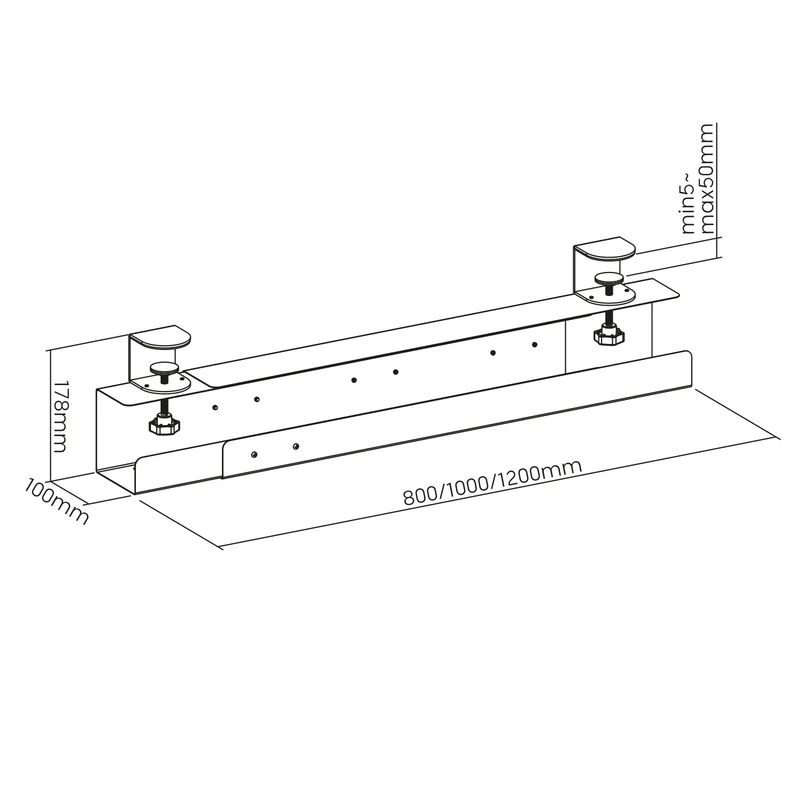 Maclean kabelhanterare under skrivbord, max 5 kg, MC-333