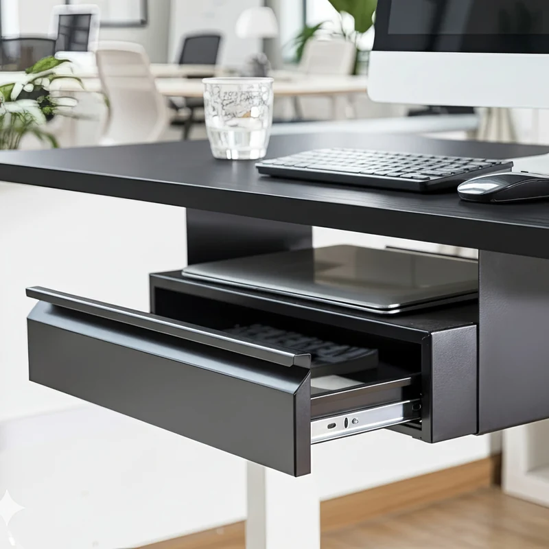 Ergonomisk skrivbordslåda svart organisatör Maclean MC-875 max 5kg