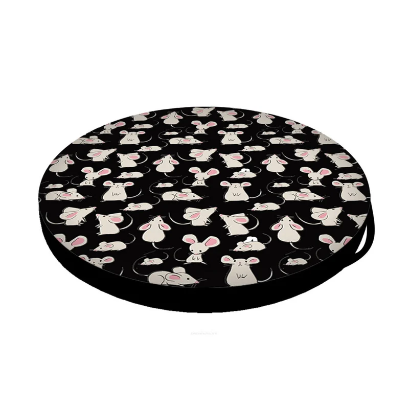 Bertoni kattbädd / madrass, i elastiskt skum, diameter 55 cm, Mouse design, Ring