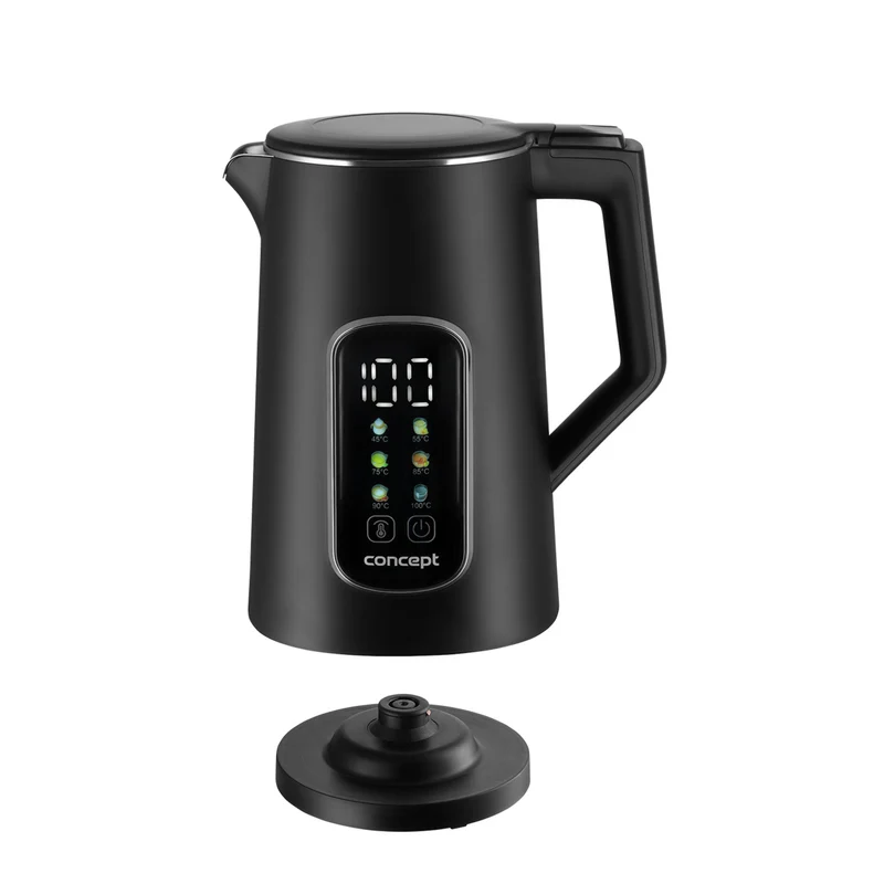 Concept vattenkokare, 1,7L, temperaturkontroll, LED-display, Cool touch-yta, vattennivåindikator, RK3385