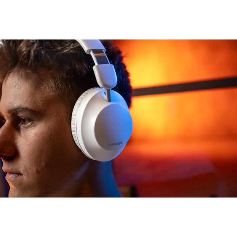 Concept SoundJoy trådlösa in-ear hörlurar, upp till 45 timmars uppspelningstid, Bluetooth 6.0, snabbladdning, aktiv brusreducering upp till 18dB, vit, HS4081