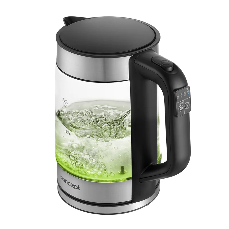 1.7L Concept vattenkokare i glas med temperaturkontroll RK4067
