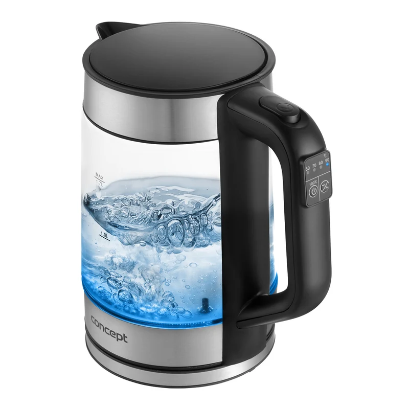 1.7L Concept vattenkokare i glas med temperaturkontroll RK4067