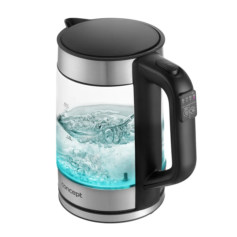 1.7L Concept vattenkokare i glas med temperaturkontroll RK4067
