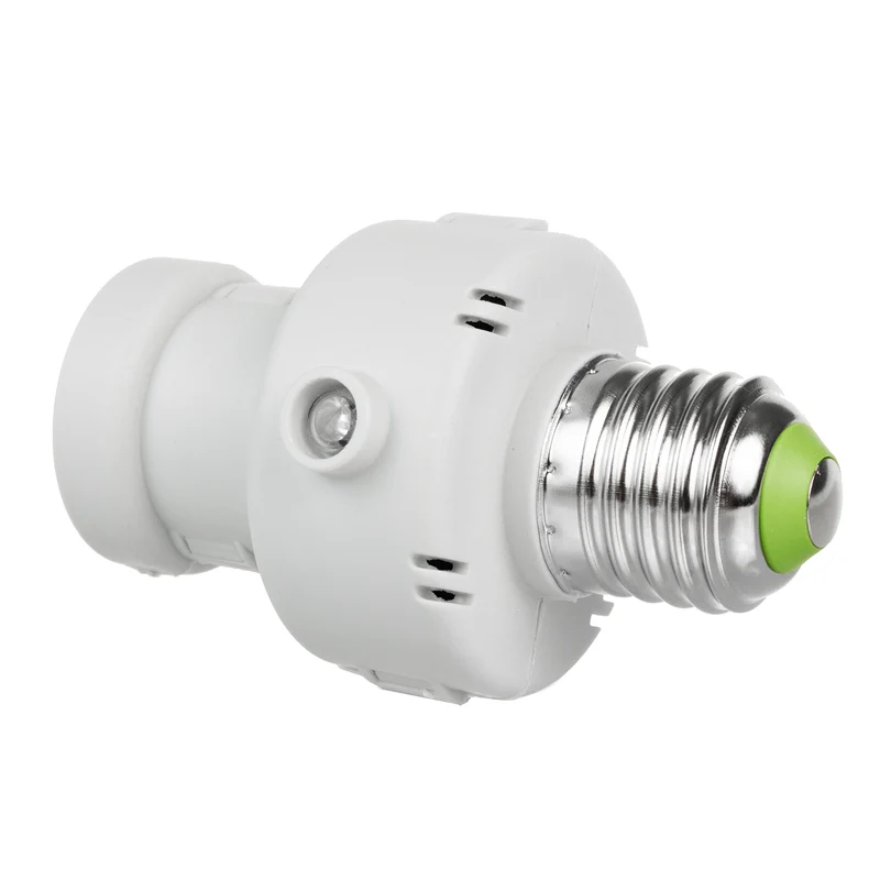 Maclean glödlampshållare, E27, max. 100W, med skymningssensor, timer, vit, MCE21W, 4 st