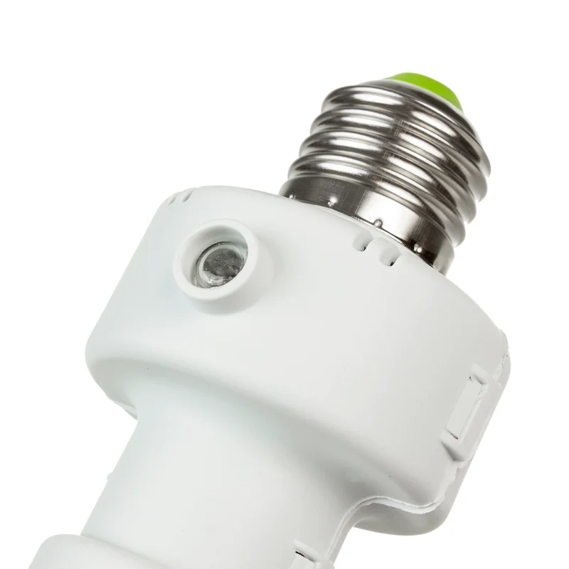Maclean glödlampshållare, E27, max. 100W, med skymningssensor, timer, vit, MCE21W, 4 st