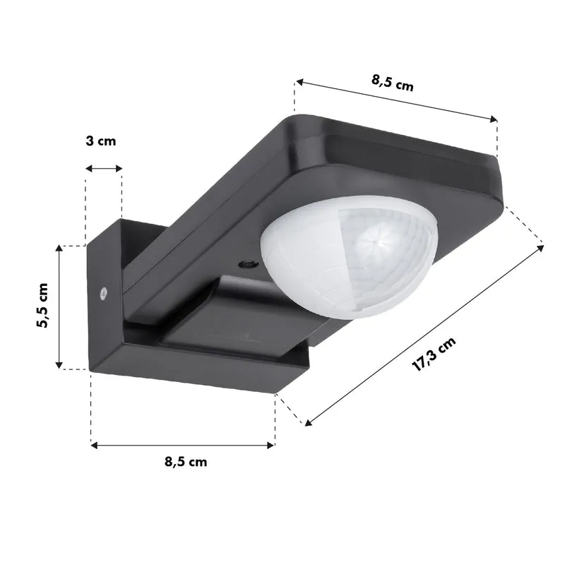 Maclean PIR-rörelsedetektor, infraröd, IP65, max 2000W, MCE243 GR, 2 st