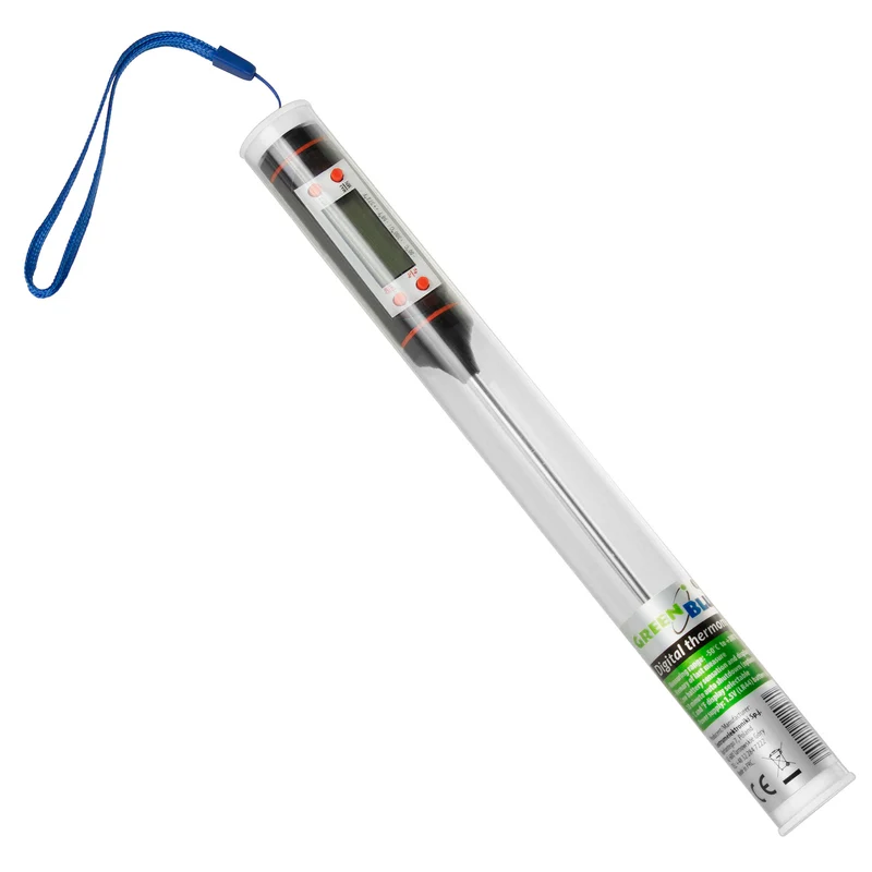 Livsmedelstermometer/sond, GreenBlue, sondlängd 15 cm, temperaturområde -50°C till +300°C, noggrannhet 0,1°C, GB178, 3 st.
