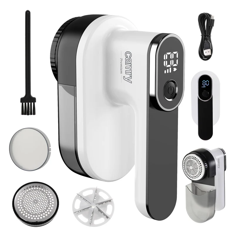 Camry Tissue Shaver, LCD-display, uppladdningsbart Li-Ion-batteri, vit och svart, CR 9620