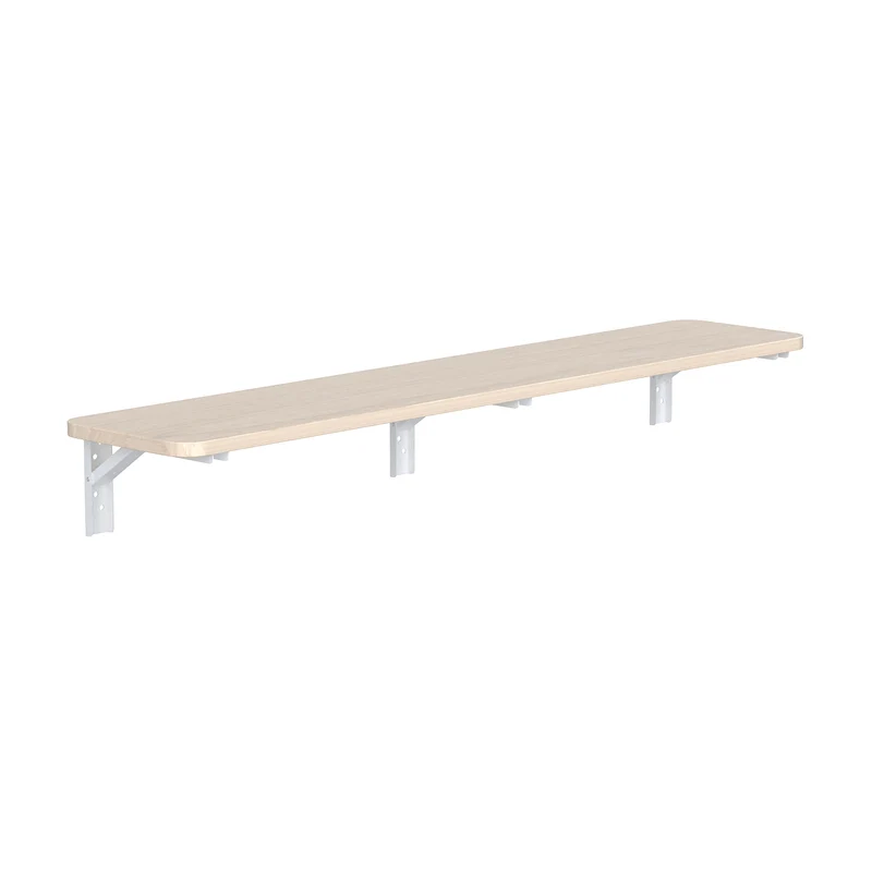 Fällbart hyllplan/skiva Maclean, ljus träfärg, 100x20 cm, max.50 kg, MC-129 WD