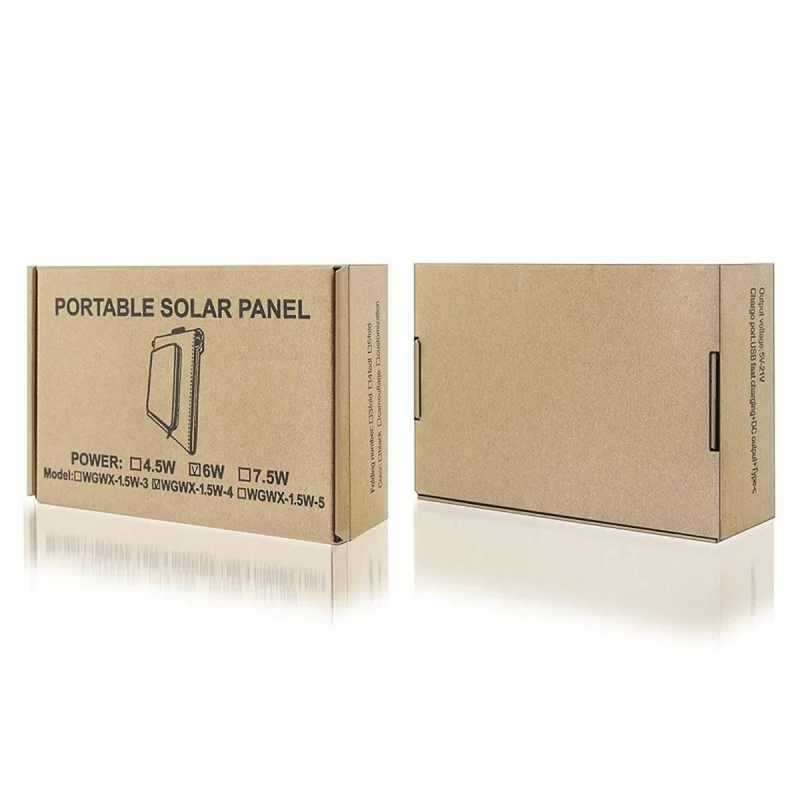 Solpanel, laddare, 6W, 1 USB-port, svart och orange, A01