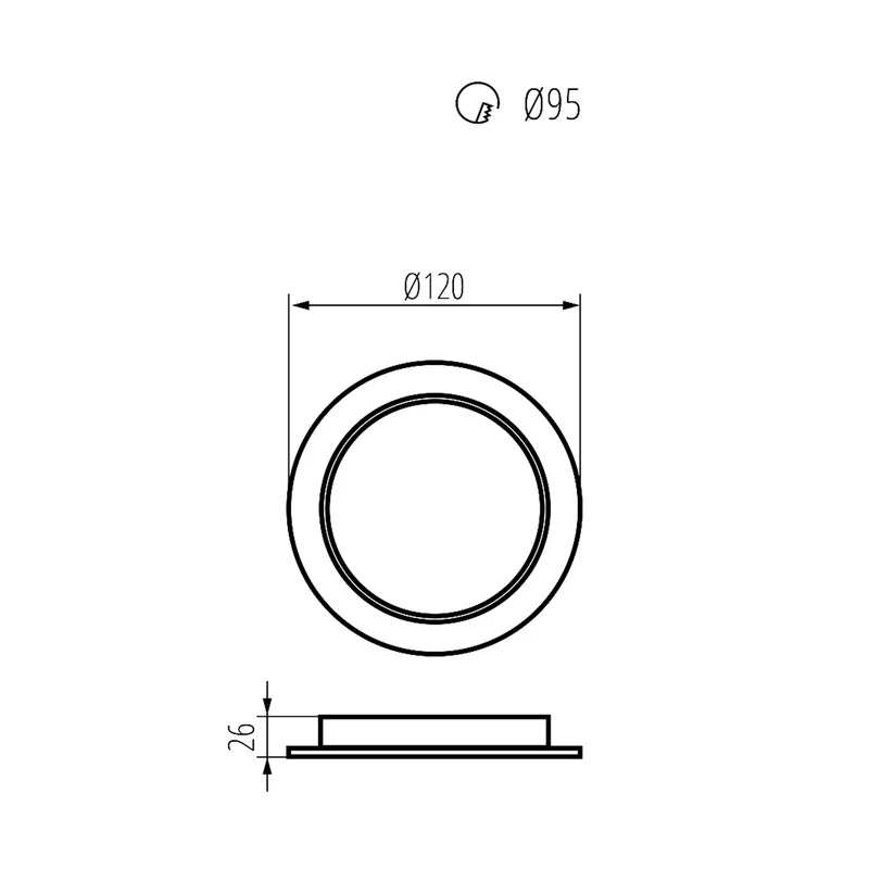 5x Maclean LED-takpanel, infälld SLIM, 9W, neutralvit 4000K, 120*26mm, 900lm, MCE371 R