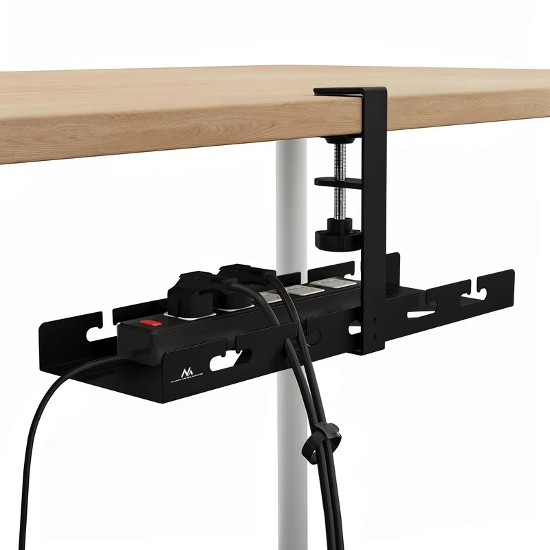 Maclean kabelhanterare under skrivbord, maxbelastning 5 kg, svart, MC-105 B