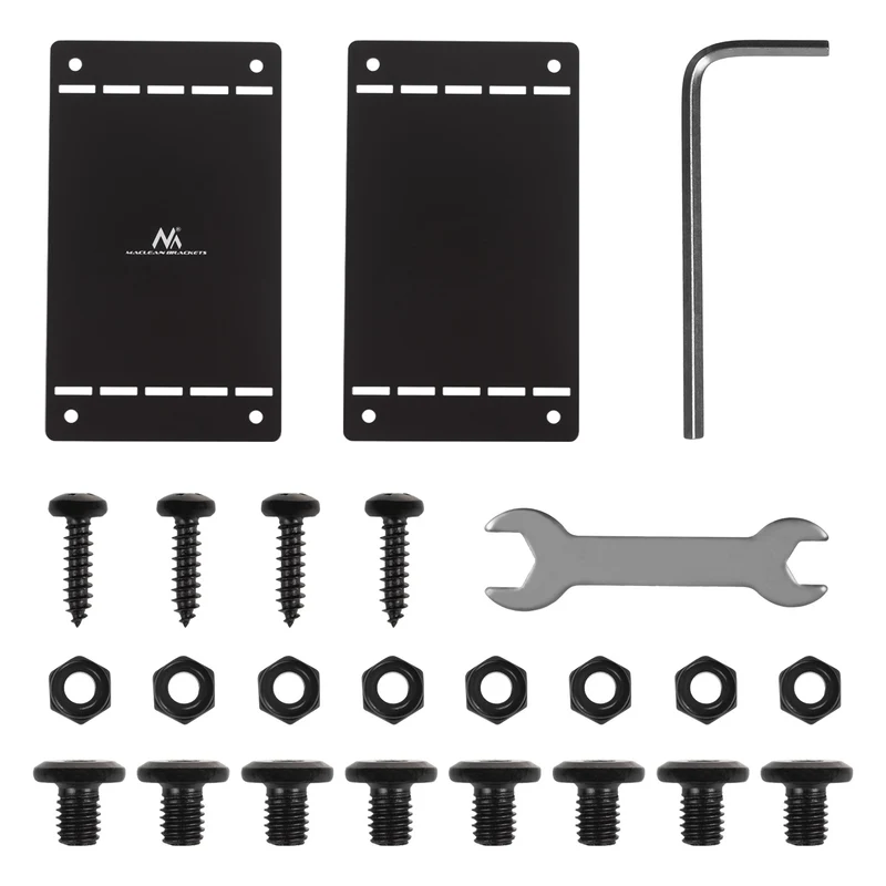 Maclean kompakt kabelhanterare under skrivbord, max. belastning 5 kg, svart, MC-107 B
